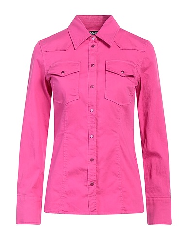 DONDUP Camicia di jeans Magenta 98% Cotone, 2% Elastan