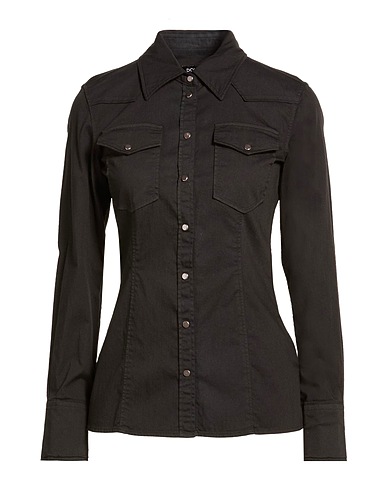 DONDUP Denim shirt NERO 98% Cotton, 2% Elastane