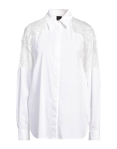 PINKO Lace shirts & blouses White 100% Cotton, Polyamide