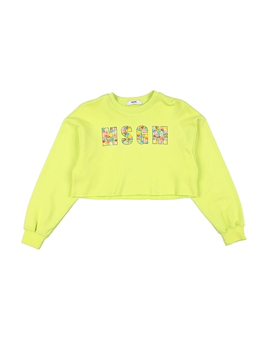MSGM Felpa Verde lime 100% Cotone