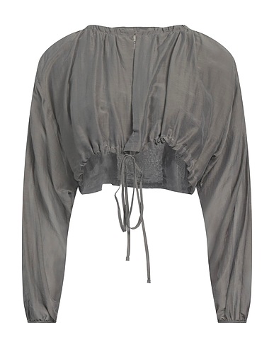SEMICOUTURE Top Grigio 69% Cotone, 31% Seta