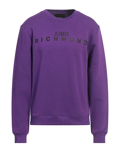 JOHN RICHMOND Sweatshirt Dark purple 90% Cotton, 10% Viscose