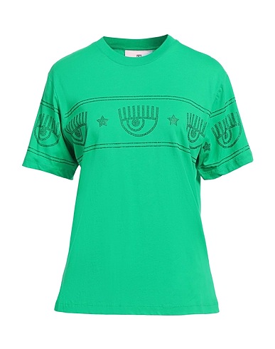 CHIARA FERRAGNI T-shirt Green 100% Cotton
