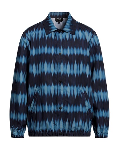 A.P.C. Patterned shirt Midnight blue 100% Polyester