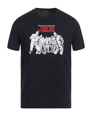 THREE STROKE T-shirt Midnight blue 100% Cotton