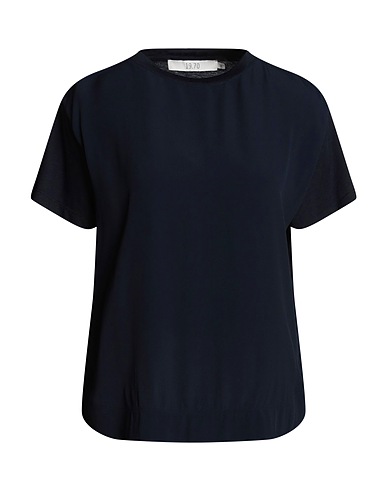 19.70 NINETEEN SEVENTY T-shirt Midnight blue 67% Lyocell, 33% Cotton