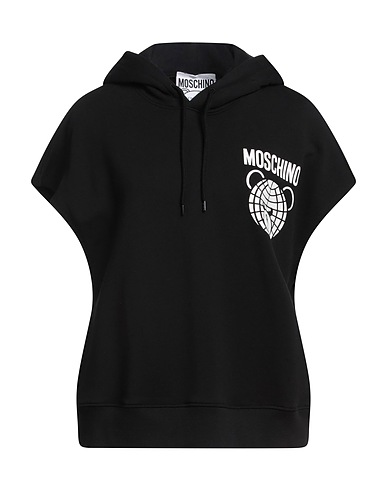 MOSCHINO Hooded track jacket  Black 100% Cotton