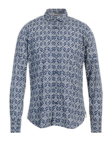 TINTORIA MATTEI 954 Patterned shirt Navy 100% Cotton