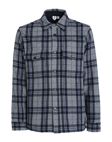 ARKET Checked shirt GRIGIO 65% Wool, 26% Polyester, 7% Polyamide, 2% Acrylic