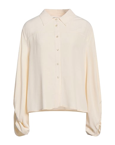MEIMEIJ Solid color shirts & blouses Cream 69% Acetate, 31% Silk