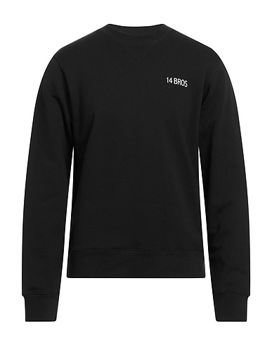 14BROS Sweatshirt Black 100% Cotton