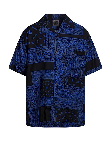 DESTIN Camicia fantasia Blu 100% Cotone