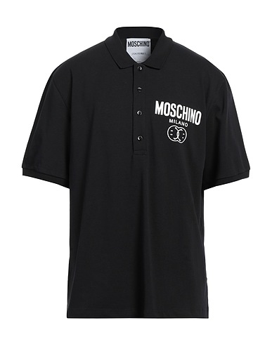 MOSCHINO Polo shirt COUTURE X SMILEY Black 100% Cotton