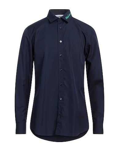 MOSCHINO Solid color shirt Blue 100% Cotton