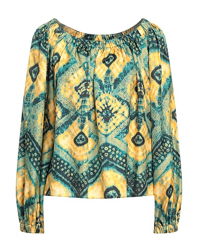 ULLA JOHNSON Top Verde petrolio 100% Seta