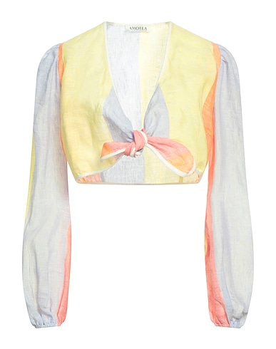AMOTEA Top Yellow 100% Linen