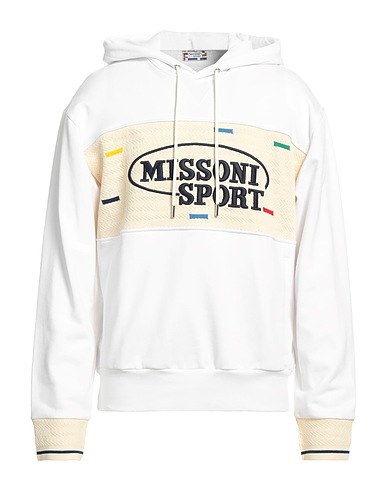 MISSONI Hooded track jacket  White 100% Cotton