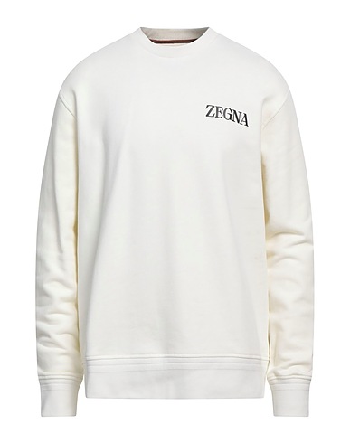 ZEGNA Sweatshirt Ivory 100% Cotton, Elastane