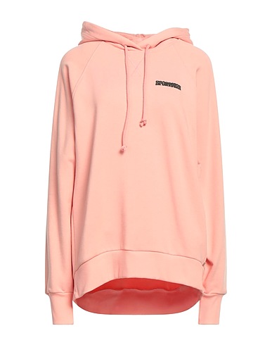 SPORTMAX Hooded track jacket  Pink 85% Cotton, 13% Polyamide, 2% Elastane