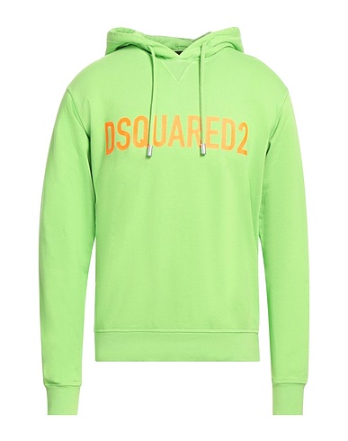 DSQUARED2 Hooded sweatshirt Green 100% Cotton, Elastane