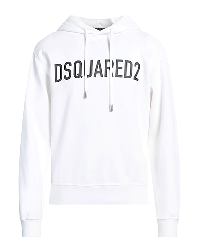 DSQUARED2 Felpa con cappuccio BIANCO 100% Cotone, Elastan