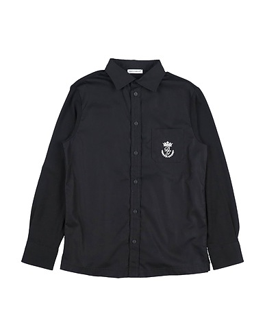 DOLCE&GABBANA Solid colour shirt Black 100% Cotton