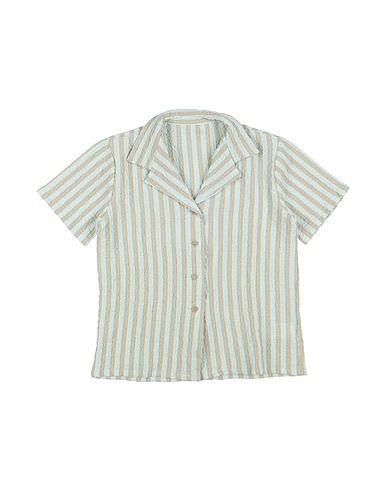 CUCÙ LAB Patterned shirts & blouses Sky blue 98% Cotton, 2% Elastane