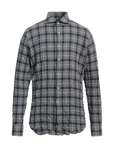 ALESSANDRO GHERARDI Checked shirt Grey 100% Cotton