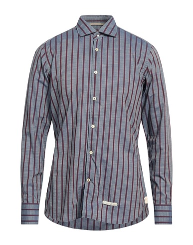 TINTORIA MATTEI 954 Striped shirt Slate blue 100% Cotton