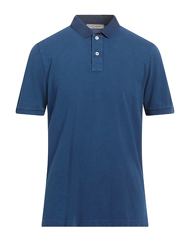 LA FILERIA Poloshirt Blau 100% Baumwolle