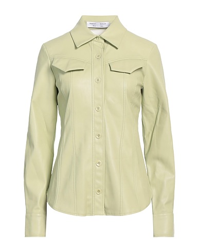 PROENZA SCHOULER Solid colour shirts & blouses Light green 100% Polyurethane