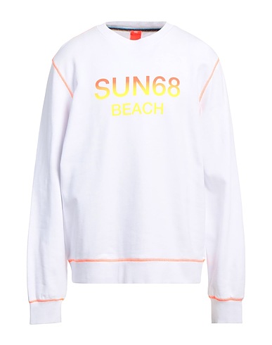 SUN 68 Sweatshirt Weiß 100% Baumwolle