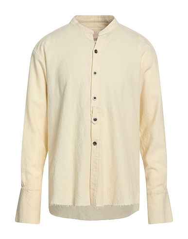 GREG LAUREN Solid colour shirt Off white 98% Wool, 2% Rayon