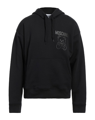 MOSCHINO Hooded track jacket  Black 100% Organic cotton