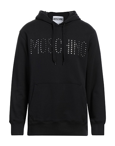 MOSCHINO Hooded track jacket  Black 100% Cotton