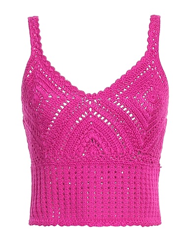 PINKO Top Purple 39% Viscose, 30% Polyamide, 28% Polyester, 3% Cashmere