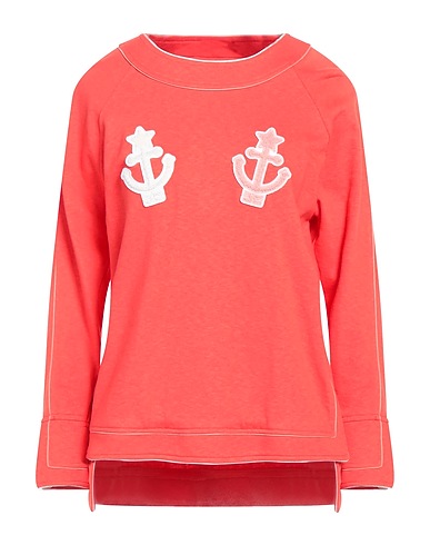 ELISABETTA FRANCHI Sweatshirt Coral 100% Cotton, Polyamide, Elastane