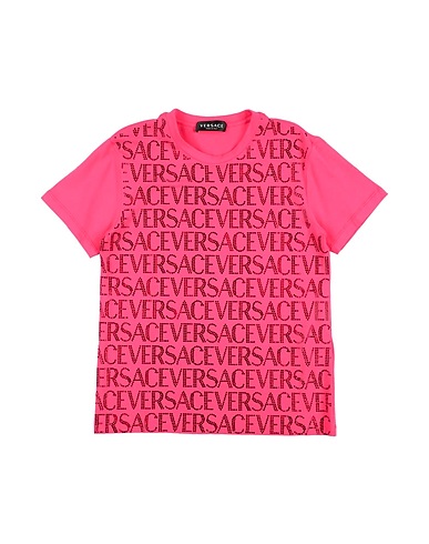 VERSACE YOUNG T-shirt Fuchsia 94% Cotton, 6% Elastane