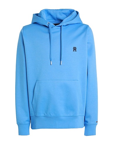 TOMMY HILFIGER Hooded track jacket  Light blue 72% Cotton, 28% Polyester