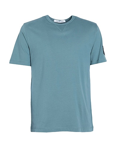 CALVIN KLEIN JEANS Basic T-Shirt Pastel blue 100% Cotton