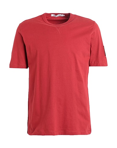 CALVIN KLEIN JEANS Basic T-Shirt Brick red 100% Cotton