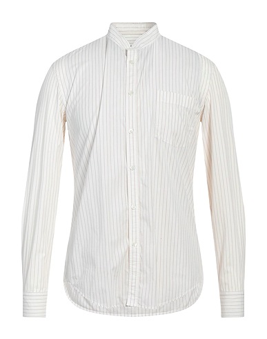 GRIFONI Camicia a righe Avorio 100% Cotone