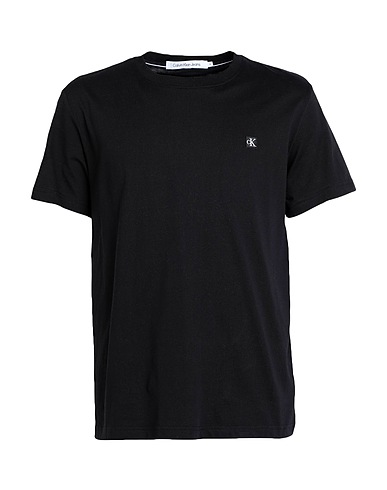 CALVIN KLEIN JEANS Basic T-Shirt Schwarz 100% Baumwolle