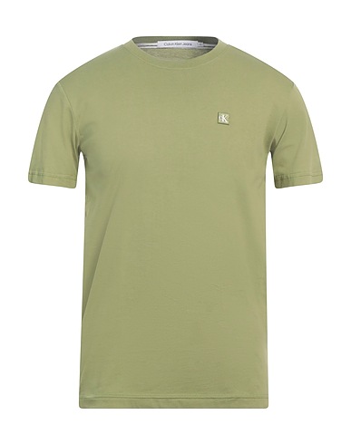 CALVIN KLEIN JEANS Basic T-Shirt Military green 100% Cotton