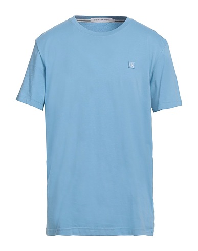 CALVIN KLEIN JEANS Basic T-Shirt Sky blue 100% Cotton