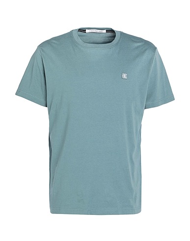 CALVIN KLEIN JEANS Basic T-Shirt Pastel blue 100% Cotton