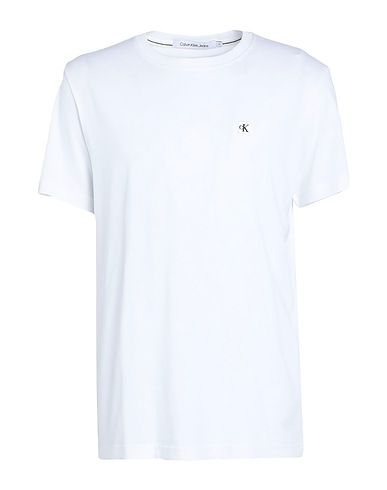 CALVIN KLEIN JEANS Basic T-Shirt White 100% Cotton