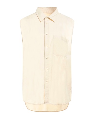 6397 Solid color shirts & blouses Beige 100% Cotton