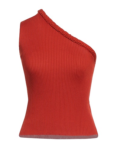 MRZ One-shoulder top Rust 46% Viscose, 40% Cotton, 9% Silk, 3% Polyamide, 2% Cashmere
