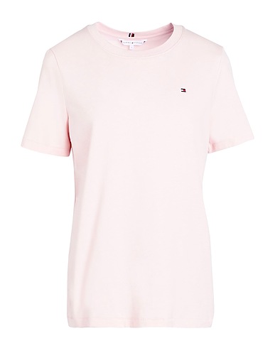 TOMMY HILFIGER Basic T-Shirt Light pink 100% Cotton
